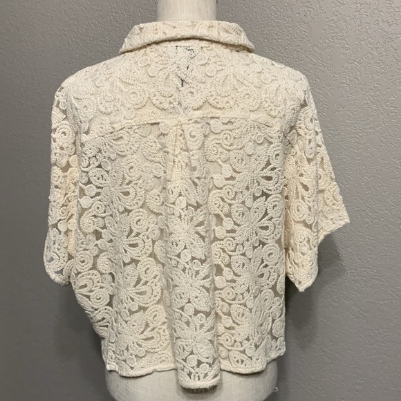 OAT New York Lace & Mesh Crop Top XL - Picture 3 of 12